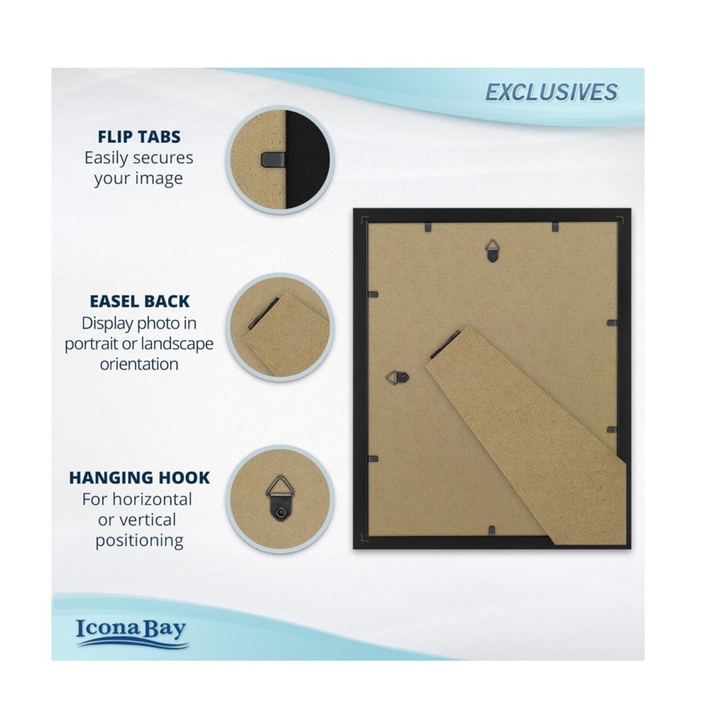 8.5×11 Frames. Sturdy Wood Certificate picture Frame,Table Top or Wall Mount (3) - Picture 4 of 4